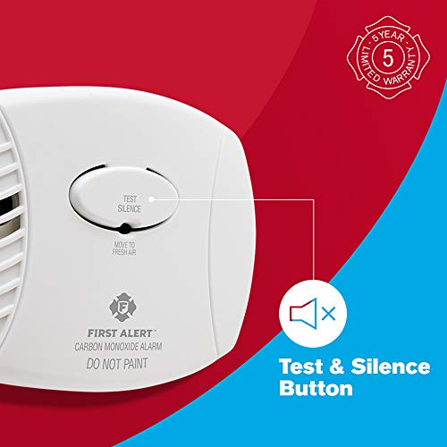 First Alert 2-Pack Battery Carbon Monoxide Alarms with 85dB Alarm & 5-Year Warranty