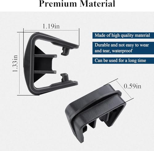 2 Pcs W11545307 Dishrack Slide Rail Stop Clip Fits Whirlpool & Magic Chef - AP7017653