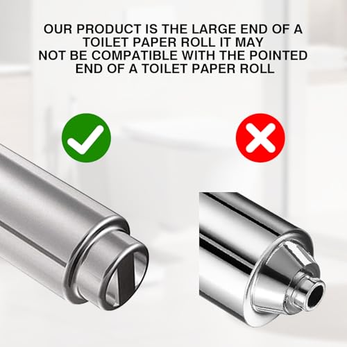 Toilet Paper Holder with Spring Loaded Replacement Rod Universal Stick Roller for Bathroom Wall Tissue Paper Roll Holders Chrome Plastic Extender Slot Machine Style