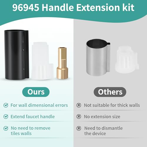 Vayolli Matte Black Shower Extension Kit Compatible with Moen Posi-Temp Valve