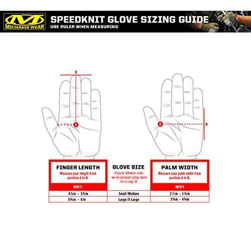 Mechanix Wear SpeedKnit Graphx Work Gloves, 1 Pack - Skeleton Bones Design, Touch Capable Gloves, Strong Grip in Dry, Wet and Oily Conditions (Large/X-Large, Black/White)