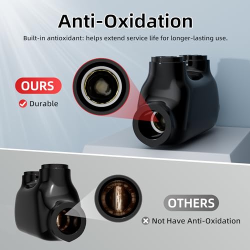 DAIERTEK 2/0-6 AWG Insulated Wire Connectors 4-Pack Aluminum to Copper Inline Splice