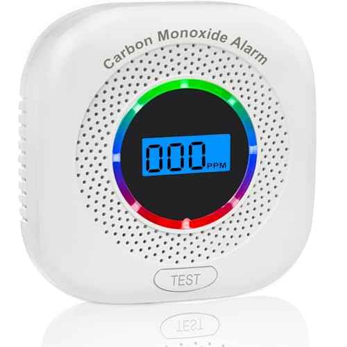 Carbon Monoxide Detectors, Portable CO Alarm Detector with LCD Display and Sound Warning, Replaceable Battery Powered for Home, Travel