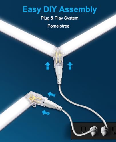 Pomelotree Hexagon LED Garage Lights 26520LM 5-Pack DIY Ceiling Shop Light