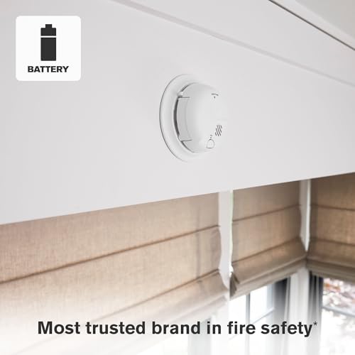 First Alert Battery Smoke Alarm - Precision Detection, 1-Pack, Easy Install