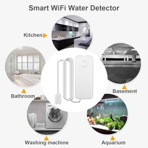 3PCS Wifi Water Leak Detector Kit, 80dB Water Sensor Alarm, Sump Pump Leakage Alarm, TUYA APP Free Remote Monitoring for Water Leakage, SMS and Phone Notification Can Be Enabled, AAA Battery Powered