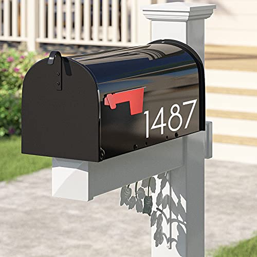 4 Inch Reflective Mailbox Numbers Stickers - 5 Sets of 0-9 for Outdoor Use