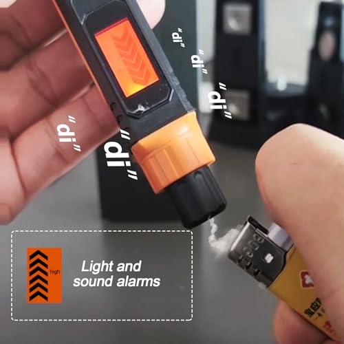 Natural Gas Leak Detector, Portable Gas Sniffer with Audible & Visual Alarm, for Combustible Gas Like Methane, Propane -50A