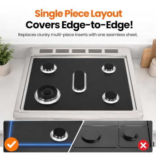 Samsung 26 x 16.9 Inch Teflon Stove Top Burner Cover for NX58M6630SG / NX58M6630SS / NX58R6631SG