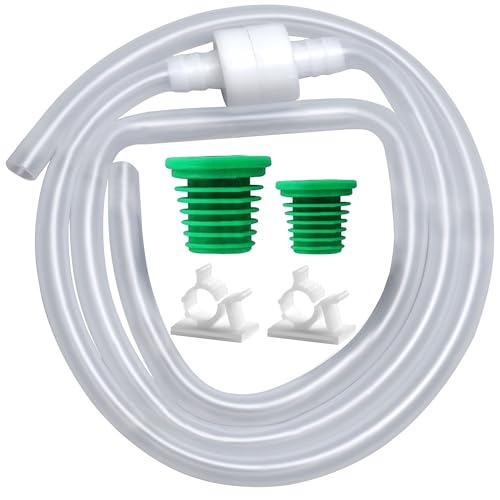 SonTiy Silicone Sink Soap Dispenser Extension Tube Kit with Check Valve – 47" Under-Sink Water Hose for Most Soap Containers, No More Refills