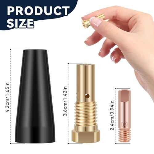7Pcs Flux Core Gasless Nozzle Tips, 0.035'' /0.9mm Flux Welding Tip Compatible with Century FC90|80GL MIG Welding Gun Kit K3493-1
