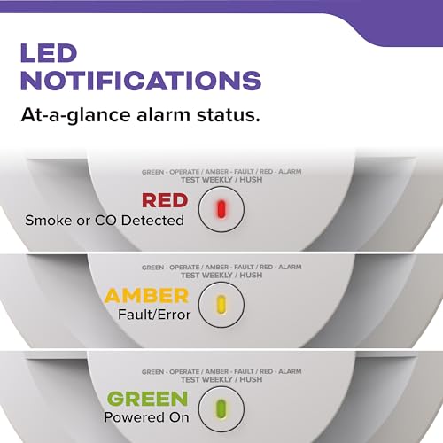 Kidde, 30CUDR, Smoke & Carbon Monoxide Detector, AA Battery Powered, LED Warning Light Indicators