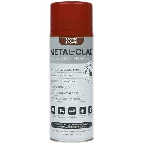Paints For Industry Industrial Enamel, Aerosol Spray Paint - Steel Metal Iron Machinery - 1 Can (Pacific Brown) 4-S-3237