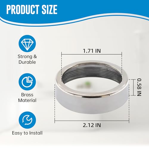 Ahenbal Replacement Bonnet Nut for Delta R10000 Shower Valves - Brass, Leak-Proof Seal