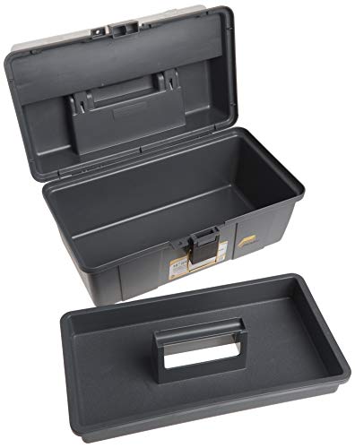 Plano 452-006 Grab-N-Go 16-Inch Toolbox with Lift-Out Tray, Gray/Black