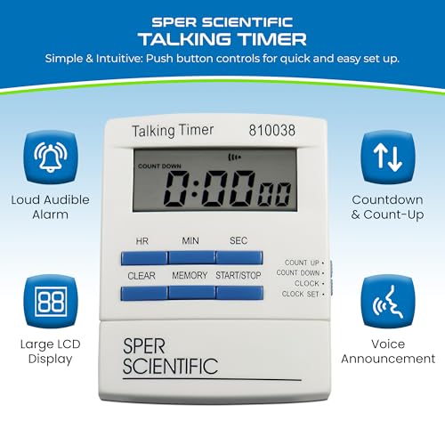 Sper Scientific Talking Lab Countdown Timer - 1 Pack