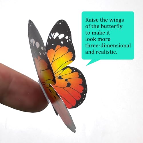 80 Pcs 3D Butterfly Wall Stickers Decorations for Room Decor - EOORAU