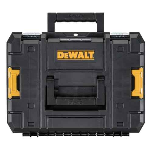 DEWALT TSTAK II Tool Box, Flat Top Tool Storage Case, Organizer Box Holds Up To 66 lbs, Flexible Platforms for Stacking, 13 Inch (DWST17807)