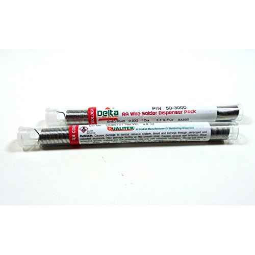 2/Pk Qualitek Delta Solder Pack Dispenser Tube RA300, 60/40.032, 0.60 OZ; 50-3000