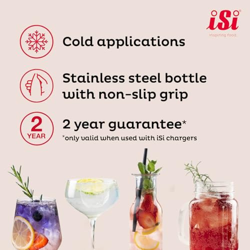 iSi 8.4g CO2 Soda Chargers - 10 Pack for Soda Siphons & Soda Makers