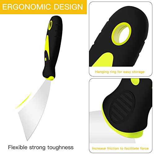 DEKEones Putty Knife Scrapers, 6 Inch Spackle Knife, Metal Scraper Tool for Drywall Finishing, Plaster Scraping, Decals, and Wallpaper