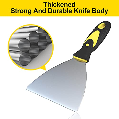 Rerdeim 5-Piece Putty Knife Set - Stainless Steel Wall & Drywall Scrapers