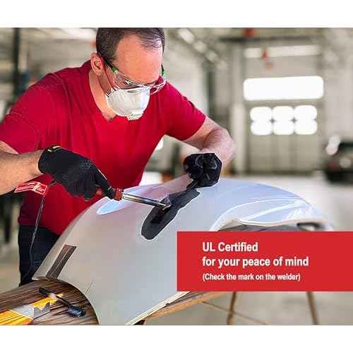 JOUNJIP Standard Plastic Welding Kit- UL Certified Welder 80W- Professional Grade Plastic Repair Kit for Automotive Car Bumper, Kayak, Tank Repair