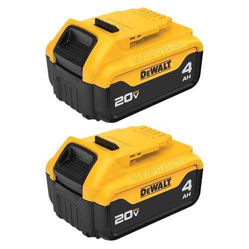 DEWALT 20V MAX XR Battery Pack 4.0Ah, 2-Pack – Compatible with Cordless Power Tools