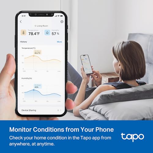 Tapo T315 Smart Temperature & Humidity Monitor (Sensor Only) Swiss-Made, Requires Hub