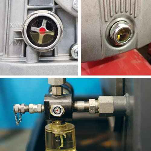 4Pcs Air compressor Oil Sight Glass 1 Inch NPT Oil Liquid Level Gauge Male Threaded Aluminum Alloy Oil Indicator Window For Air Compressor Gearbox Tan