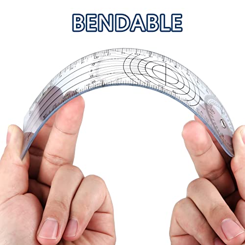2 Pcs Clear Protractor Goniometer with 7 Inch Arm – Angle Finder