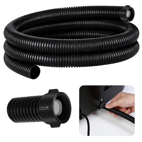 Conderyang 5ft 3/4 in Dehumidifier Drain Hose with Rust-Resistant PE Connectors, Black
