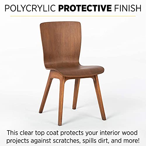 Minwax Polycrylic Protective Wood Finish Satin Clear ½ Pint - Variant 1