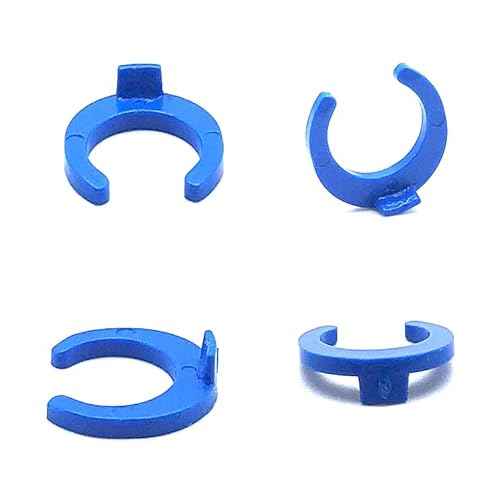 5/16" O.D. Tube Fitting Blue Locking Clip Clamps for RO Reverse Osmosis Water Filtration Systems or Other Quick Connect Fitting Replacement Parts Accessory,pack of 100.