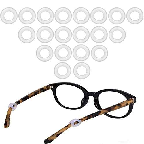 Glasses Ear Grip - Eyeglasses Temple Tip Sleeve Retainer,Anti-Slip Comfort Glasses Retainers For Spectacle, 12 Pairs (Clear1)