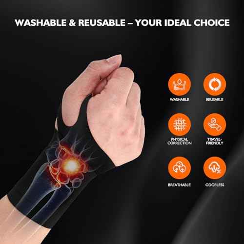 DR.SPRING Adjustable Wrist Brace & Wrist Protector for Carpal Tunnel, Arthritis & Tendonitis & Wrist Pain Relief, Breathable Moisture-Wicking Fabric with Durable hook-and-loop straps