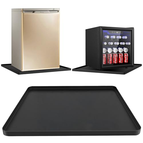 DTOMCD 19.7 x 19.7 x 0.6 in Mini Fridge Silicone Mat with Raised Edges - Leak-Proof Floor Protector