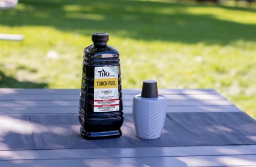 TIKI Citronella Torch Fuel - 1 Gallon (128 oz.) Easy Pour Outdoor Oil with Lemongrass