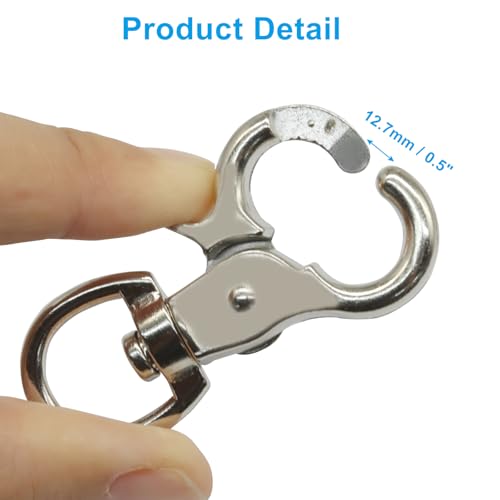 Silver Swivel Trigger Snap Hooks Pack of 10 - Stainless Steel for Crafts & Bags