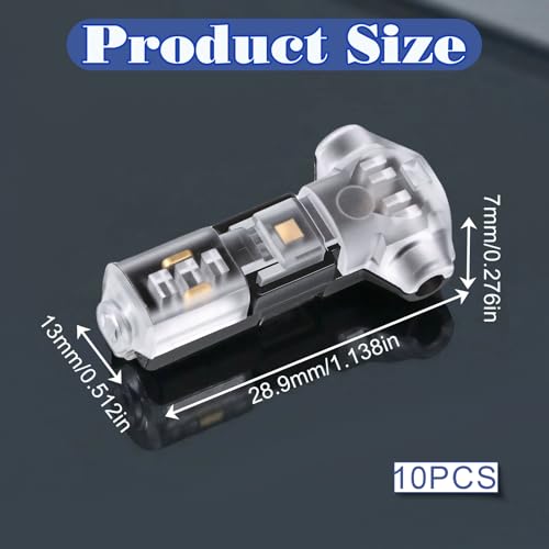 10 Pcs Low Voltage T Tap Wire Connectors for LED, Audio, Video Wiring