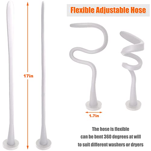 eHuangTools White Front-Load Washer Door Prop & Stopper, 6-in-1 Magnetic Holder with Flexible Hose