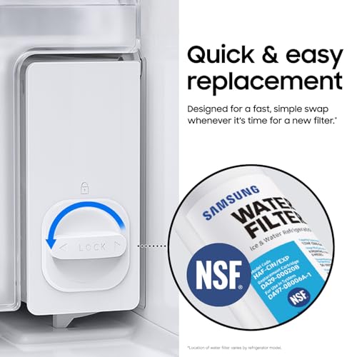 Samsung Genuine Refrigerator Water Filter - 1 Pack, HAF-CIN/EXP, 6-Month Replacement