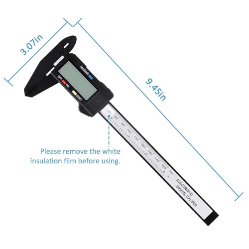 Adoric 6-Inch Digital Caliper Black Inch/Metric Measurement Tool