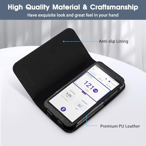 MEDMAX Black PU Leather Protective Case for Omnipod 5 with Dexcom G7 Cutout