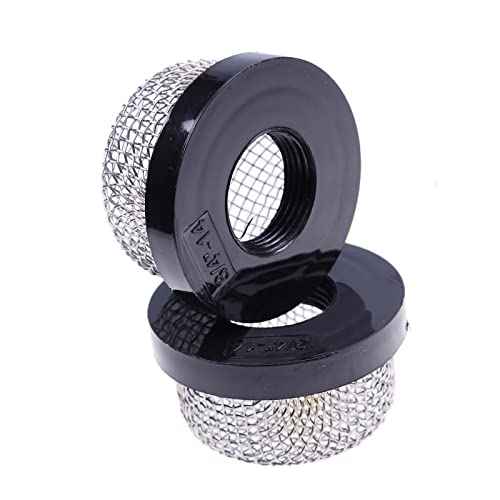 ZTUOAUMA 2X Stainless Steel Wire Mesh Screen Strainers Aerator Strainers 89621 Compatible with Aerator Pump Livewell Pump and Baitwell 3/4" - 14 Female Thread