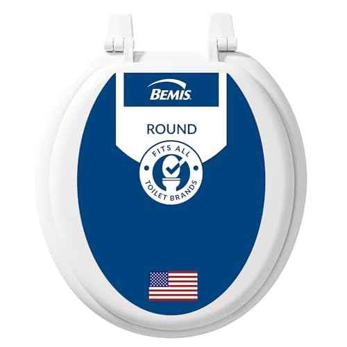 Bemis 400TTA Economy Durable Wood Toilet Seat, Made in USA, Round, White
