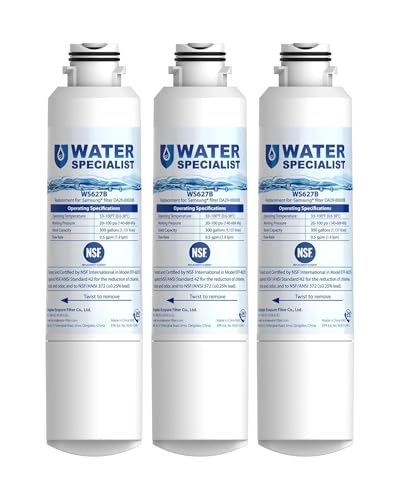 Waterspecialist 3 Pack Refrigerator Water Filter Replacement for Samsung DA29-00020B