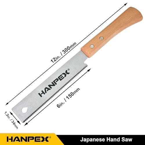 6-Inch Japanese Hand Saw, SK5 Pull Saw With Flexible Blade for Flush Cut Woodworking, DIY and Small Projects