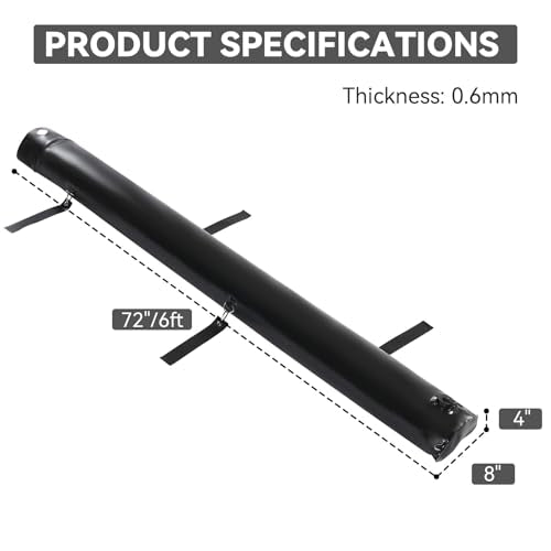 2 Pack 6 ft Flood Barrier for Home, Reusable Outdoor Water Barriers,Water Barrier for Flooding,Sand Bags for Flooding,Flood Barrier for Home Flood Prevention for Rainy Season 0.6MM Thick