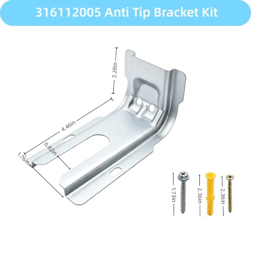 KIDQZA 316112005 Anti-Tip Bracket Kit for Frigidaire/ Electrolux Range Stove - 1-Pack